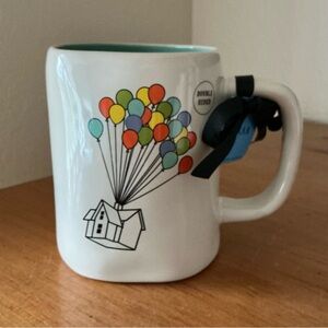 Rae Dunn Disney Movie Up White Mug Balloon House - Adventure Is Out There